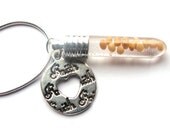 Faith Mustard Seed Pendant  - Mustard  Seeds in Tiny Vial - Glass Bottle Pendant - Resin Necklace - Resin jewelry - Faith Necklace