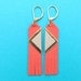 Sinki sleepers coral, navajo style in leather, fringes and triangles