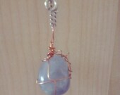 Copper wire wrapped Fluorite