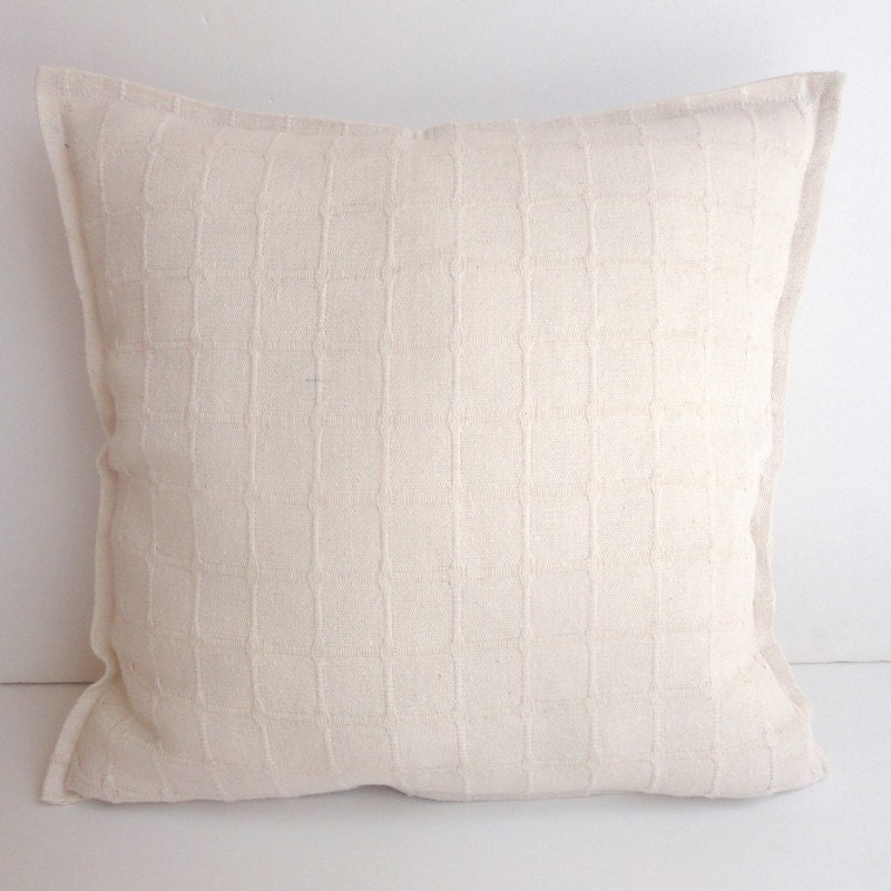cream decorative throw pillow cover- floral pillow cover - 16x16 inch pillow cover , Turkish Buldan Fabric COTTON