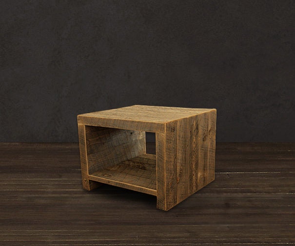 Reclaimed Wood End Table