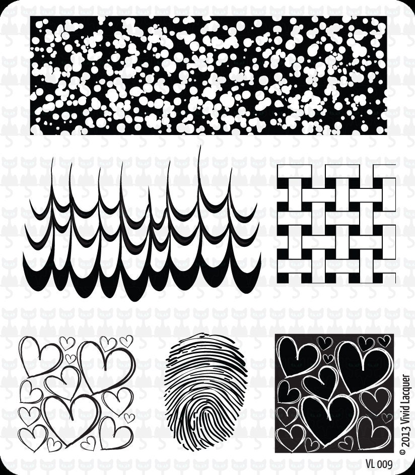 VL 009 Nail Art Stamping Plate