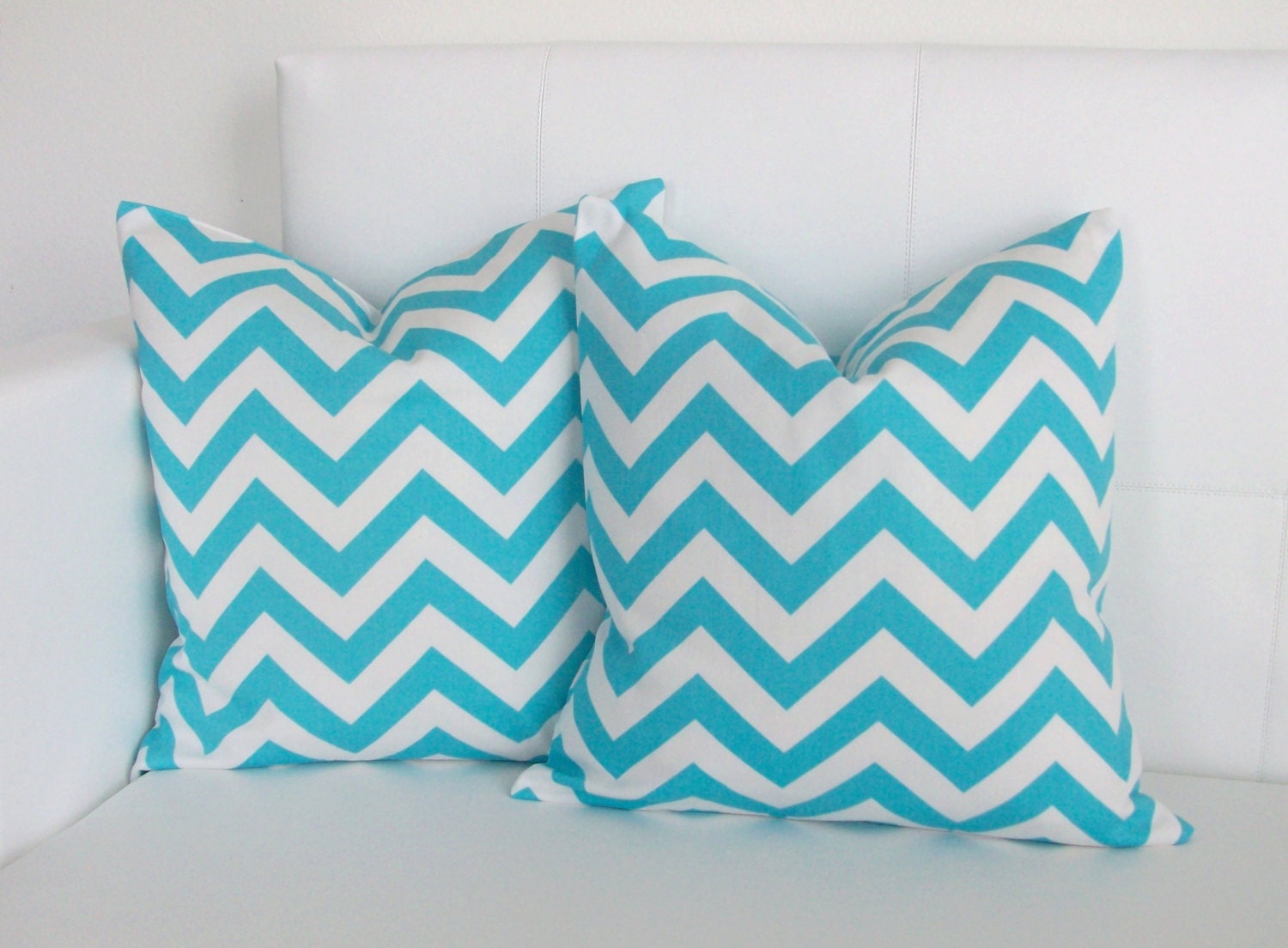 Decorative Pillows Aqua Blue 14 x 14 Pillows - Accent Pillow Covers Decorative Throw Pillow Covers
