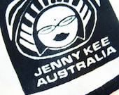 original 80's JENNY KEE AUSTRALIA screenprinted print indigenous Aboriginal art silk scarf - museum piece