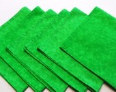 Set of 6.Cloth fabric Dinner Napkins. Size is 17"x17". 100% cotton. Green  blender color.Ecofriendly.