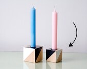 BLACK TRIANGLES : SMALL candle holder