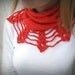Red Lace Scarf Cowl / Poppy Cowl Neckwarmer / Tube Wrap with lace Spring Fashion Europeanstreetteam