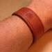 Leather Bracelet - Simple flower stamp