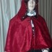 Reversible Hooded Capelet - "Catching Fire"