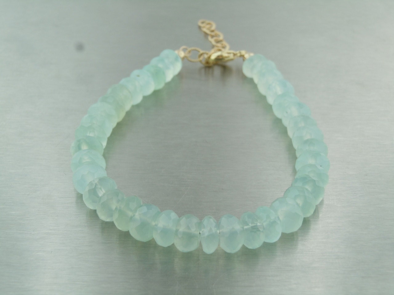 Chalcedony Bracelet-14KGF (6mm)
