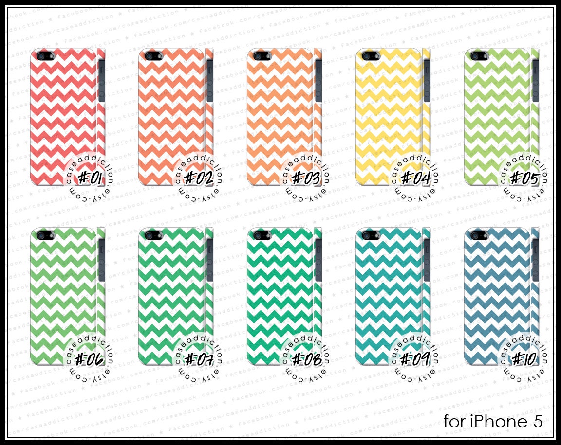 iPhone 5 - CHEVRON PATTERN pastel colors case cover