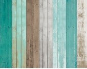 Distressed Wood Paper Pack - Teal, Brown, Gray, White - INSTANT DOWNLOAD - For Personal & Commercial Use - Digital Designs