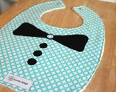 Blue Bow Tie : Plastic Lined Bib