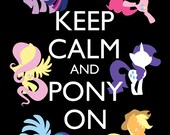 Pony On - An artistic rendition presented in a high quality 8 X 10 print. My Little Pony, Friendship is Magic.