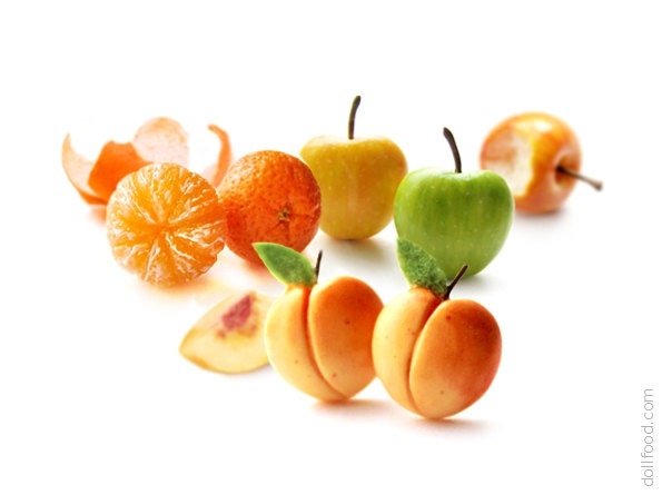 Juicy Fruit Earrings Post - Set of Earrings Post - Small Ear Studs - Food Jewelry