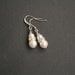 Pearl Earrings. White Swarovski Crystal Pearl & Rhinestone Earrings.White Jewelry. Pearl Jewelry. Wedding Jewelry, Bridesmaid Gift