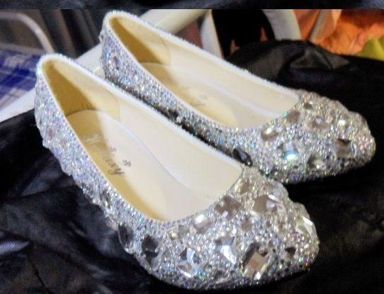 Bling crystal Flat Shoe Crystal Strass handmade w/ Swarovski element