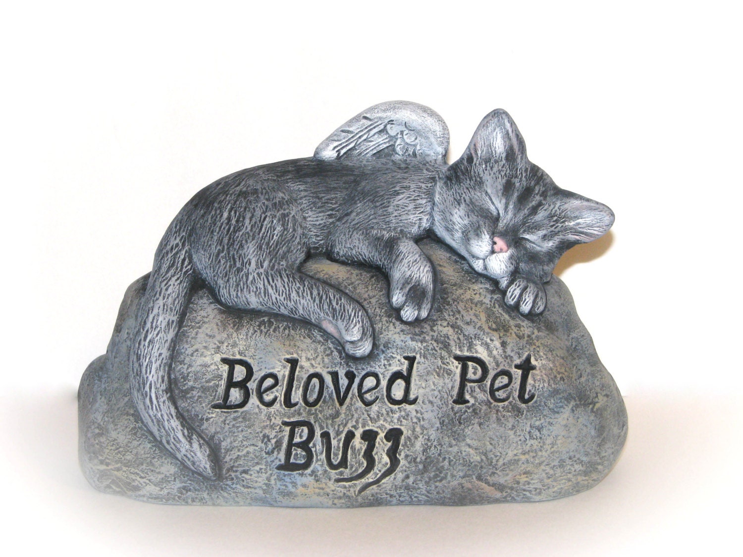 Ceramic Engraved/Customized Painted Cat Grave Marker - hand made, customized, indoor or outdoor