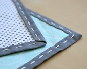 Cloth Napkins in Blue Elephant Dot - Tea or Cocktail Size