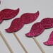 SPARKLE STACHE STICKS Fuschia Glitter (set of 8 sparkle stache sticks)