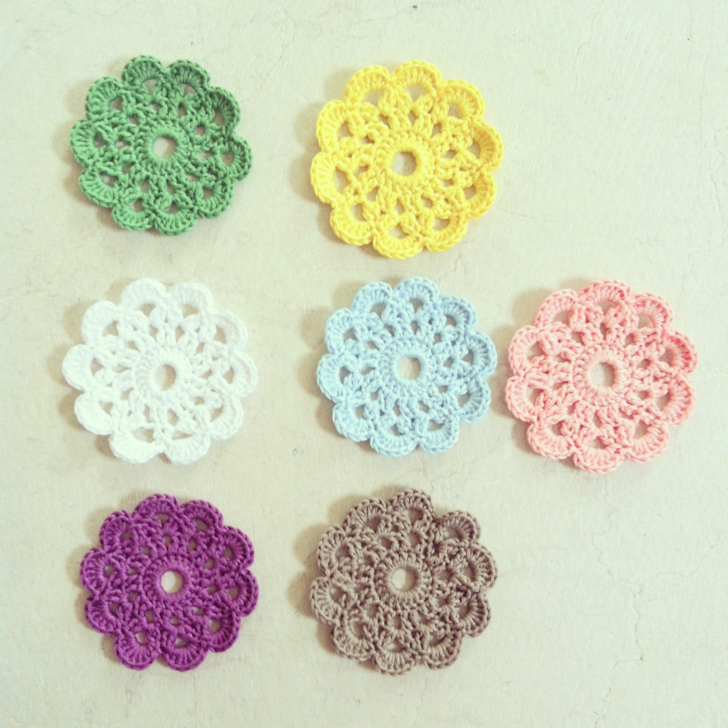 Spring has Sprung - Doily crochet - SET OF 3
