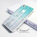 iPhone 4 case, iPhone 4s case, case for iPhone 4, mint wood pattern with apple logo W284