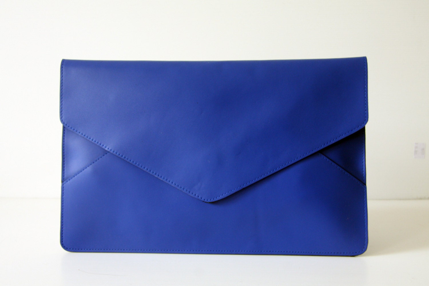 REFLEX - Oversize Envelope Cross Body Leather Clutch in Reflex Blue