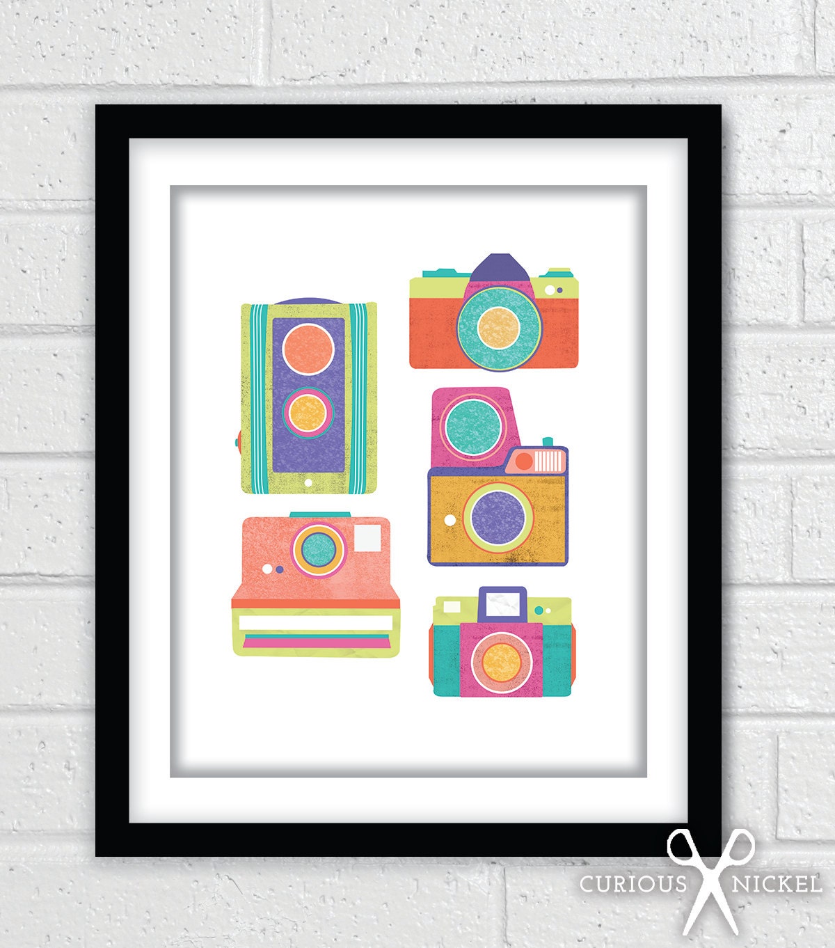 Vintage Camera Poster Print - Illustration Art Print - 8x10