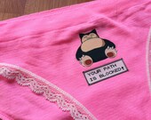 NEW STYLE Size 5 (Small/extra small) Cottoncandy Pink- Your Path is Blocked Snorlax Underwear