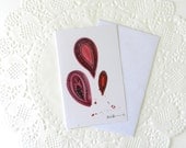 Coloured Paisley Greeting Card. From original watercolour drawing.