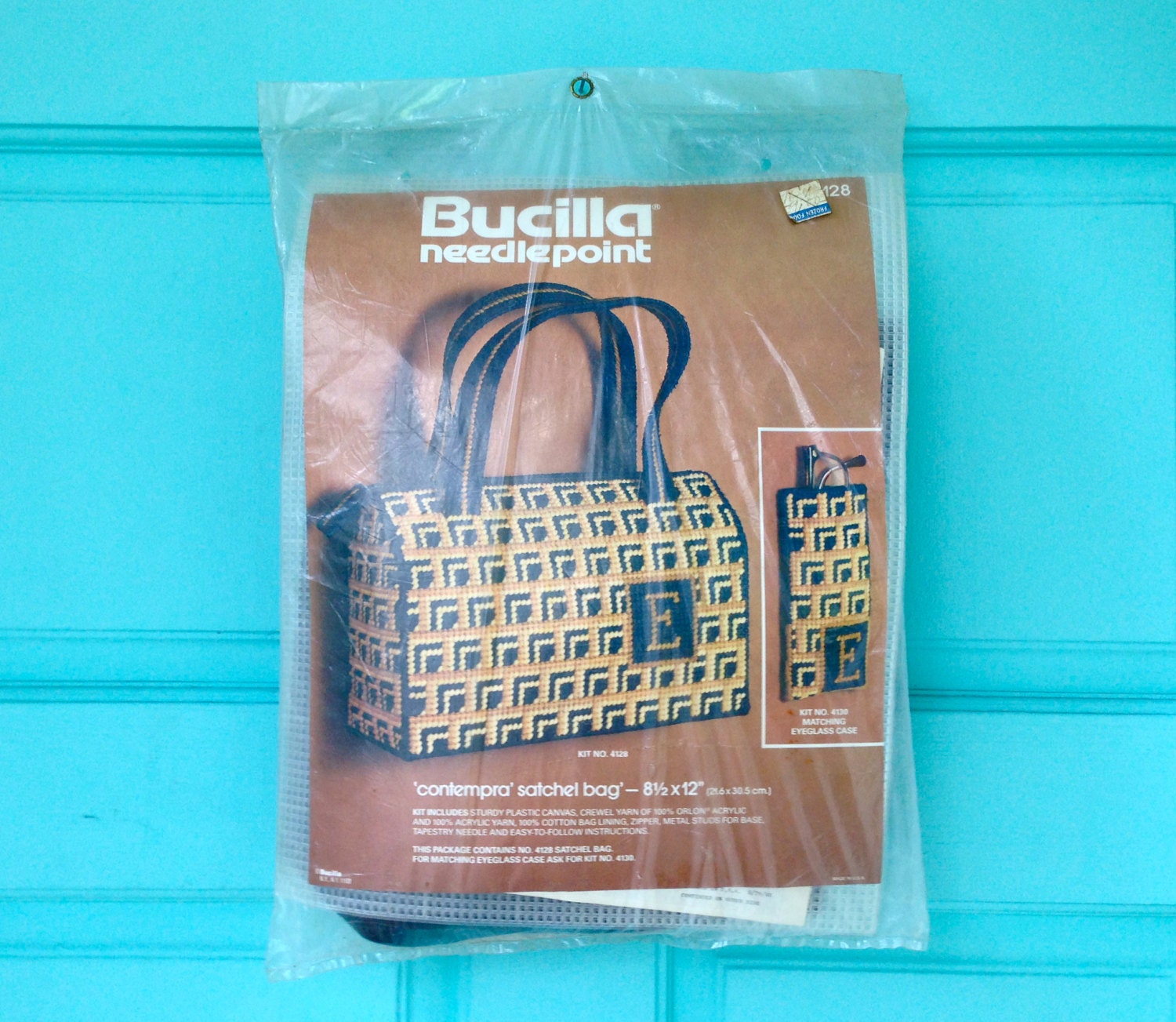 Vintage Bucilla Needlepoint Monogrammed Purse Kit 1970s
