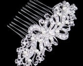 Bridal Hair Accessories, Pearl Rhinestone Wedding Hair Comb, Vintage Inspired Swarovski Crystal Bridal Comb, Bridesmaid Gift-130189426