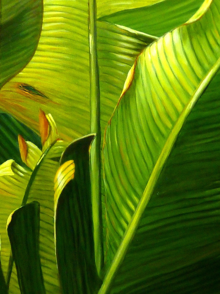 Jungle Leaves- An Original Oil Painting