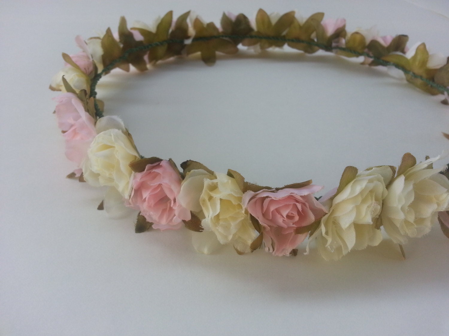 pastel flower crown // floral // pink // cream