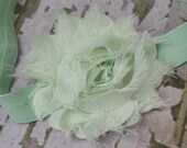 New Spring Color:  Mint Green Shabby Chic Headband, Newborn Headband, Infant Headband, Newborn Photo Prop, Many Colors