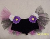 Ruffle Daisy Bottoms, with Mini Tutu Back