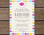 Born to Build - Girl Invitation - Personalization - Custom - birthday printable - Build your Party - Personalization - Lego Party