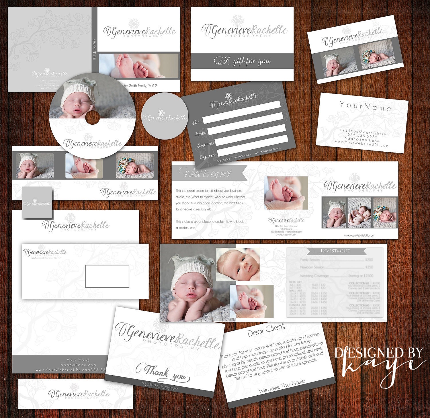 INSTANT DOWNLOAD 16 PIECE Business Marketing Set Photography Marketing Set Business Branding Templates, business forms photography