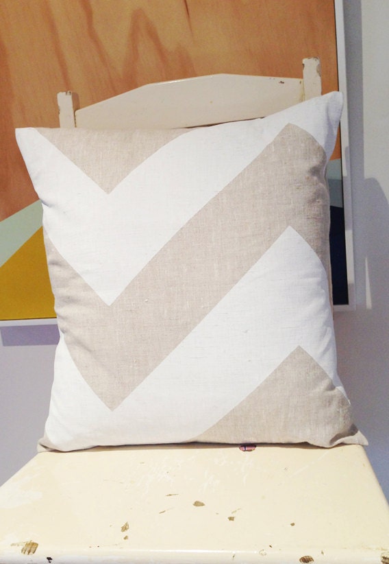 White Fat Chevron - insert Included- Wildly comfortably throw cushion in classic white, for your home.