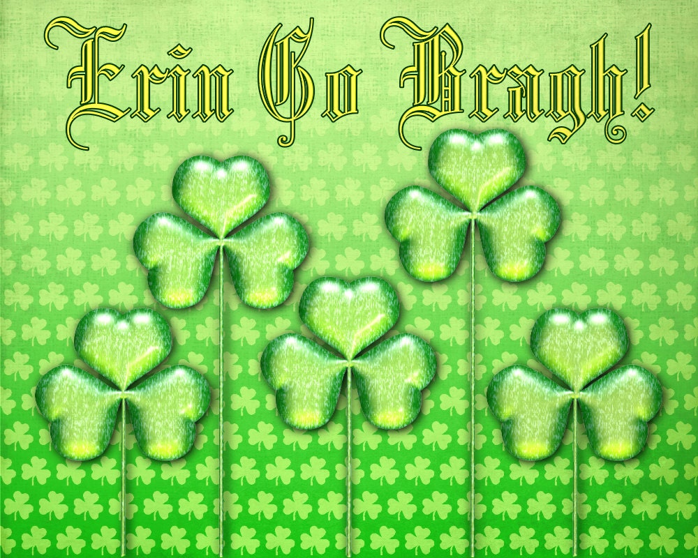 St. Patrick's Day PNG Shamrocks AND Frames - Instant Digital Download - Commercial Friendly