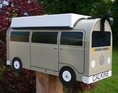 Volkswagen Camper Bus Mailbox Bay Window Single Color Mailbox by TheBusBox Custom made - Choose your color - CamperBusBox