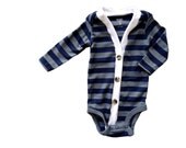 Baby Cardigan Onesie - Navy/Gray Preppy Baby Boy Cardi - Perfect for a Fall or Winter Baby Shower Gift
