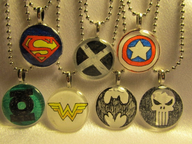 Super Hero Symbol Necklace