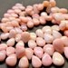 Pink opal gemstone briolette- smooth polished pink opal pear briolette- October birthstone- set of 6 Pcs- 10-15 mm No. 314