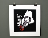 Maine Original Digital Art Print, United States