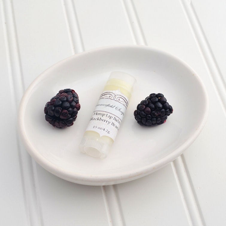 Blackberry Brandy Lip Balm - Hemp Lip Balm, Shea Butter Balm, Beeswax Balm, Tube