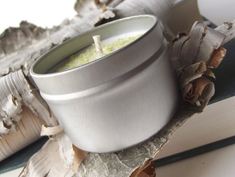 Citronella scented Soy Candle Tin - Hand Poured Soy Candle -- 4 ounce Tin