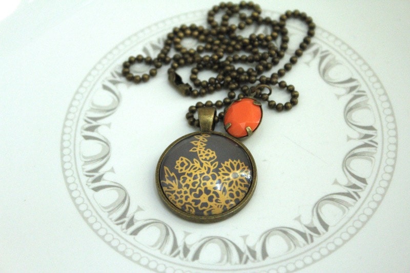 Coral Floral Necklace