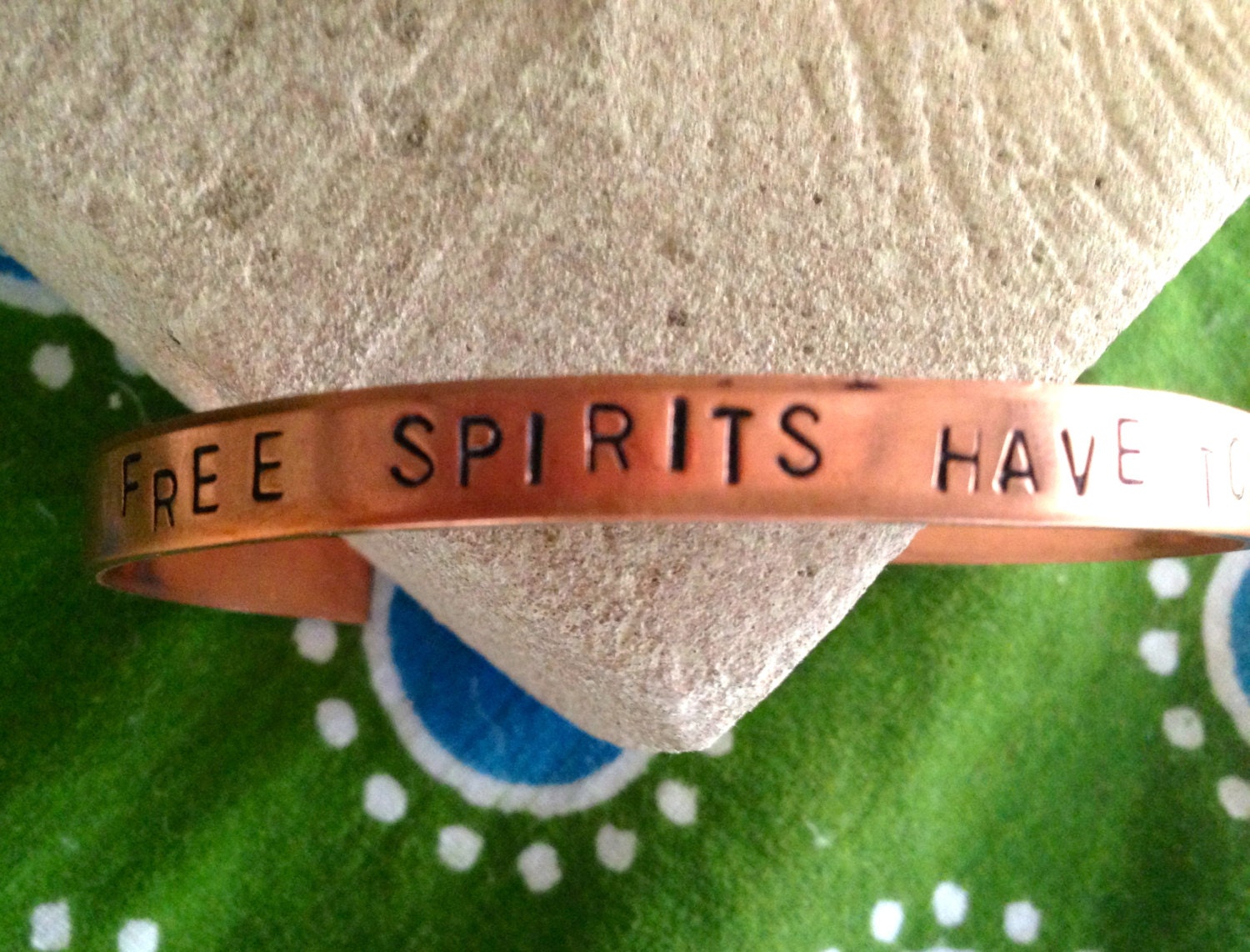 Free Spirits Have to Soar Hand Stamped Bracelet