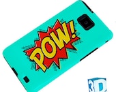 POW Pop Art Light Blue Samsung Galaxy S2 i9100 High Gloss Phone Cover Case Photo Quality - 3D Full Wrap Design